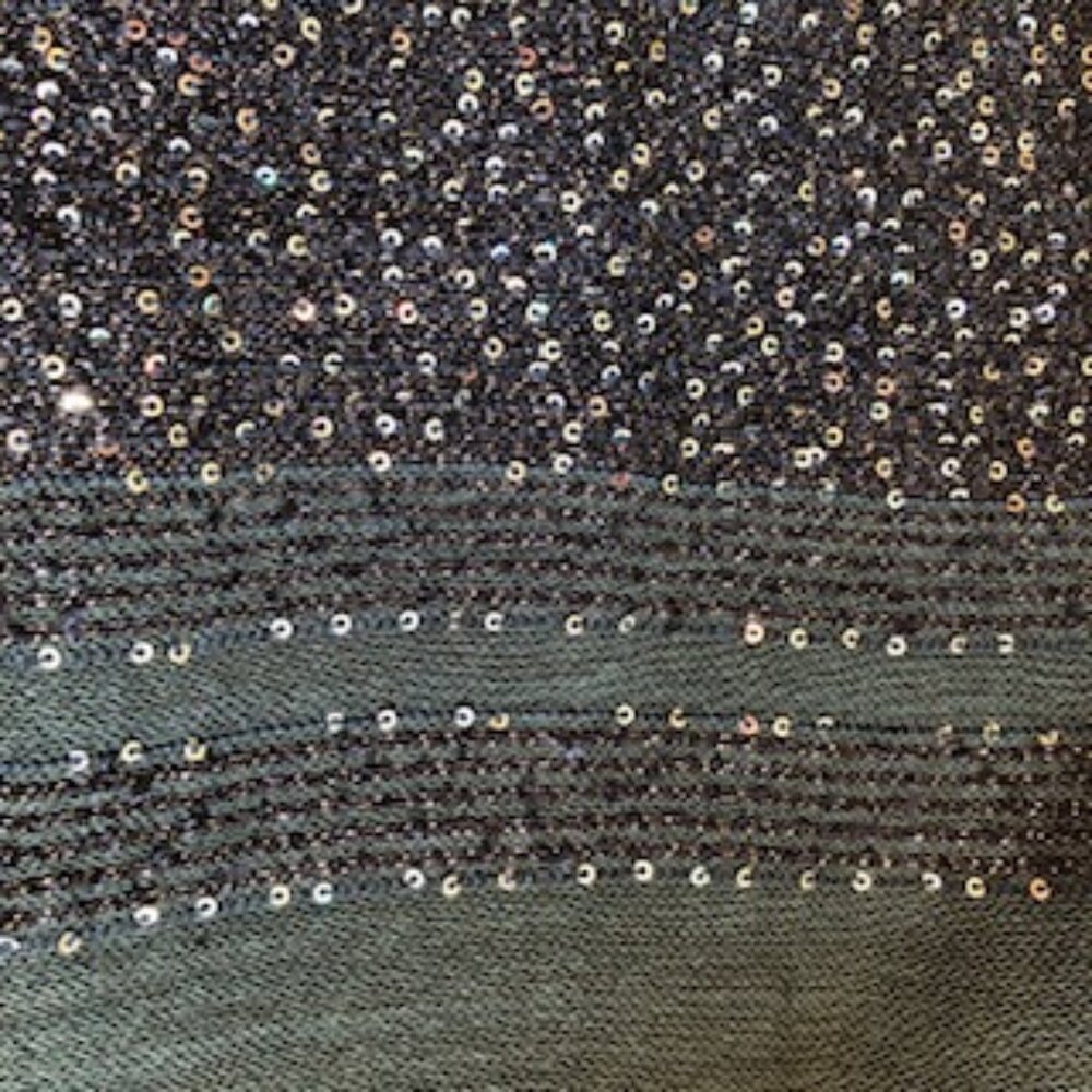 3/$15 Sparkly Navy Blue Sequinned Striped Beaded Oblong Woven Scarf Wrap Shawl - Picture 6 of 6